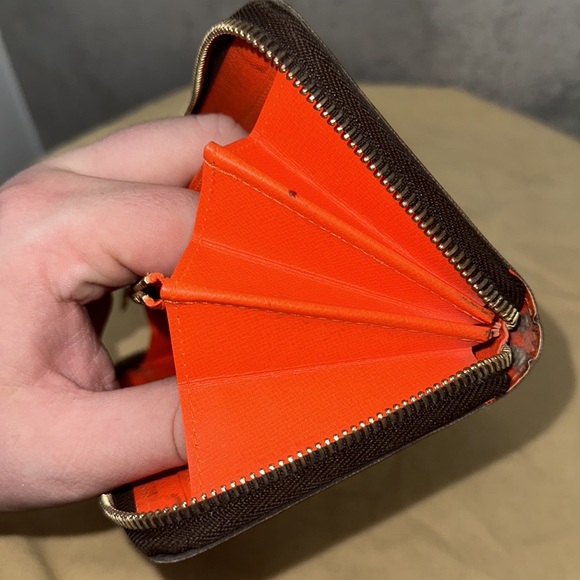 Louis Vuitton monogram neon orange graffiti zippy wallet by Stephen sprouse - Picture 8 of 14